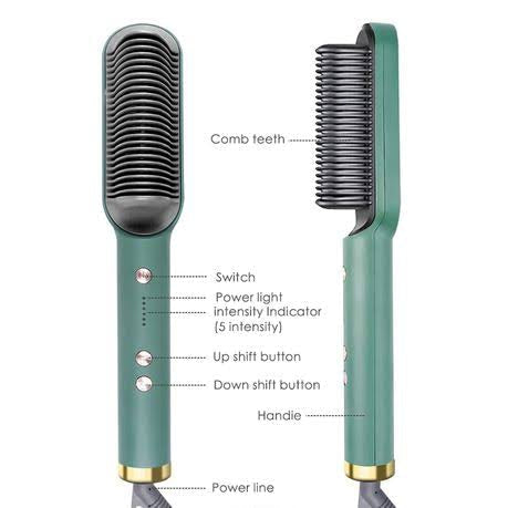 Electric Hair Straightening Brush for Smooth, Styled Hair