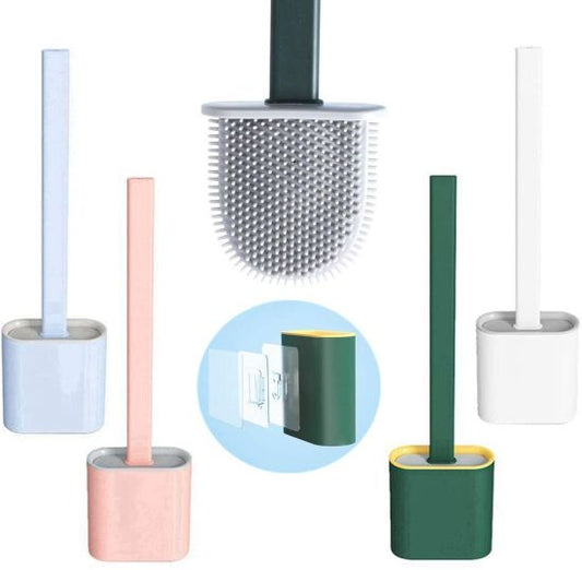 Hania Silicone Toilet Brush with Quick-Dry Holder