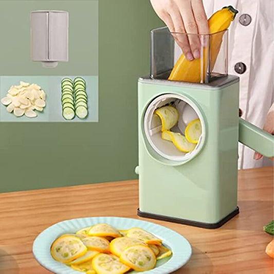3-in-1 Rotary Vegetable Slicer & Cheese Grater
